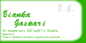 bianka gaspari business card